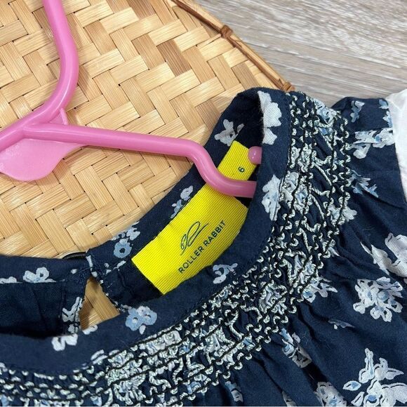 Roberta roller rabbit blue floral embroidered top - Picture 2 of 6